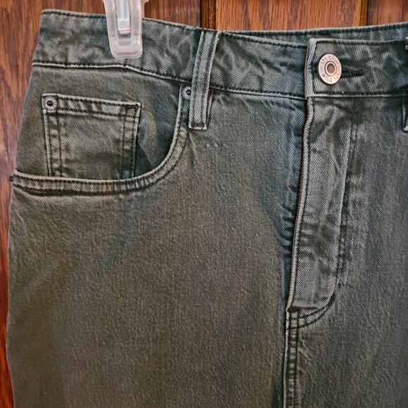 Sts Blue Maddie Maxi Skirt Womens Size 26 green Front Slit Stretch Side Pocket - Picture 7 of 13